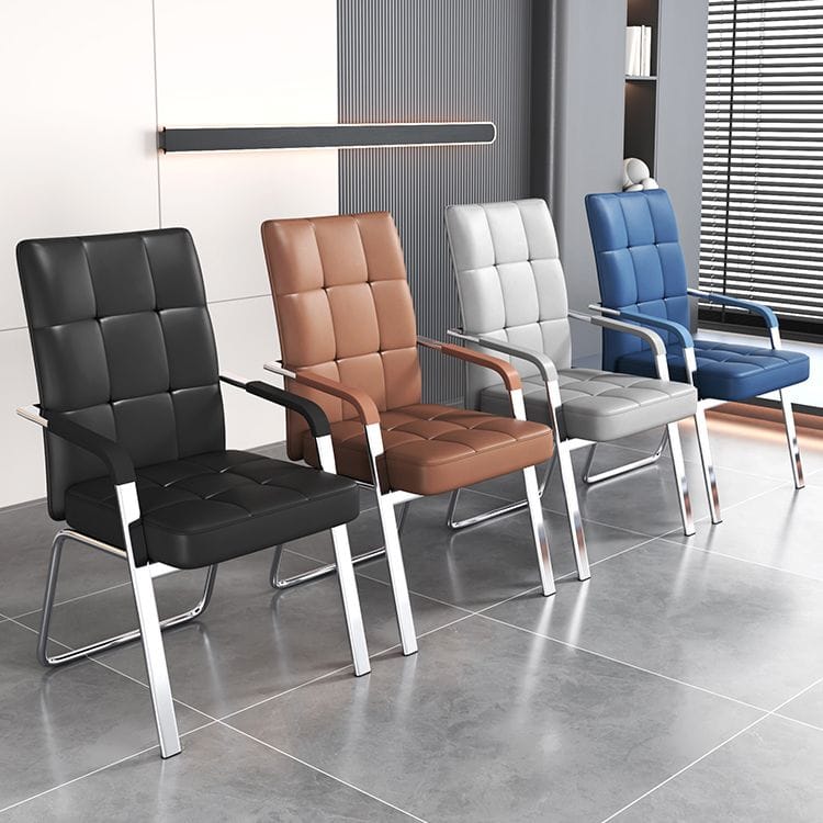 Medium Back Leather Waiting Chair